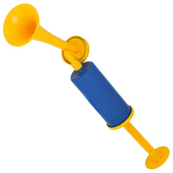 Signalhorn med Luftpumpe Blågul