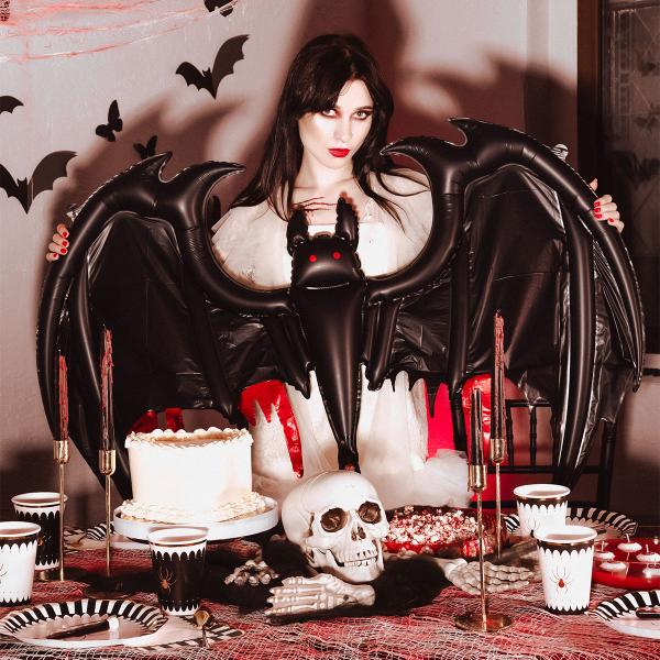 Folieballon Flagermus Sort