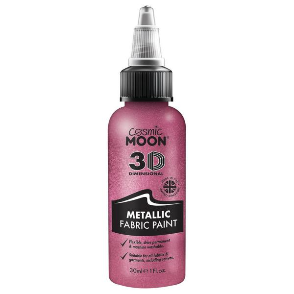 Cosmic Moon Metallisk Tekstilfarve Lyserød 30 ml