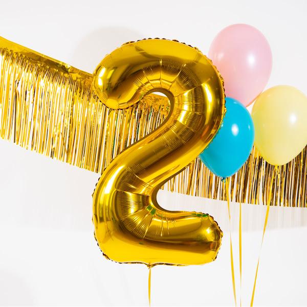 Talballon Guld 86 cm