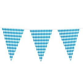 Vimpelguirlande Bayern Bl&aring;/Hvid