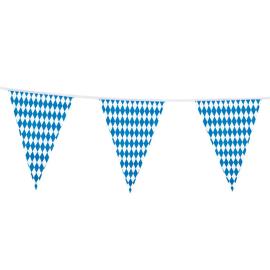 Vimpelguirlande Bayern Bl&aring;/Hvid