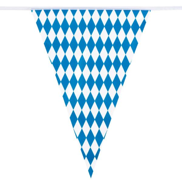 Vimpelguirlande Bayern Blå/Hvid