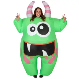 Oppusteligt Monster Kostume Gr&oslash;n