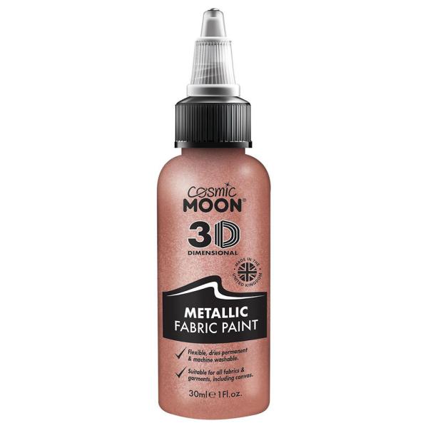 Cosmic Moon Metallisk Tekstilfarve Roséguld 30 ml