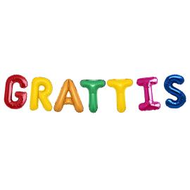 Ballonguirlande Grattis Flerfarvet 35 cm