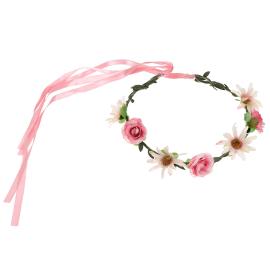 Blomsterkrans Hvid/Lyserød