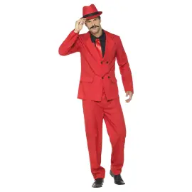 Zoot Suit Kostume Rød Large