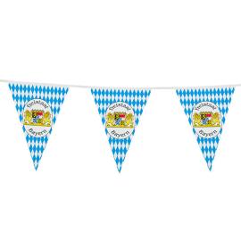 Vimpelguirlande Freistaat Bayern Bl&aring;/Hvid