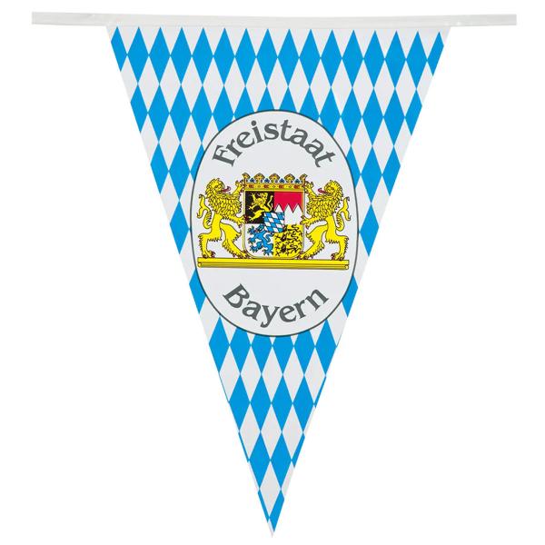 Vimpelguirlande Freistaat Bayern Blå/Hvid