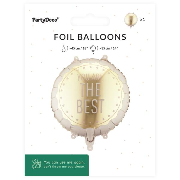 Rund Folieballon You Are The Best 35 cm