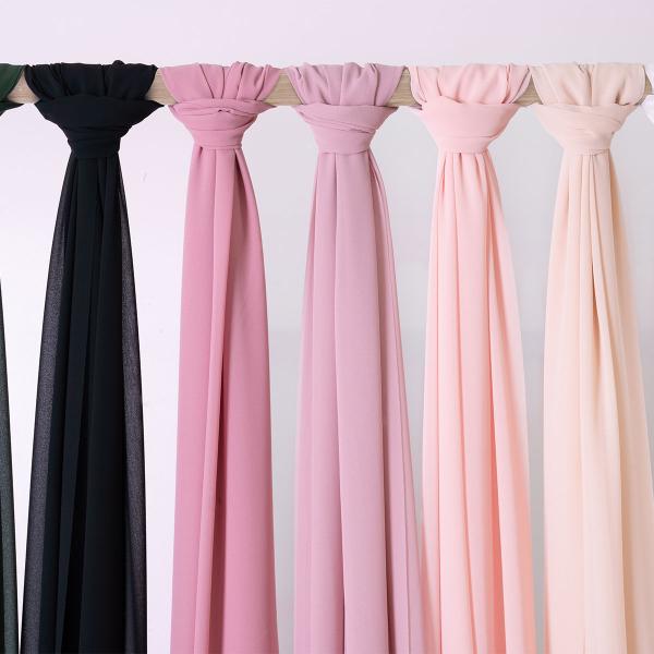 Chiffon Bordløber Mørk Lyserød