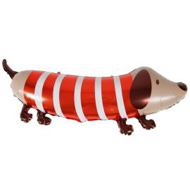 Folieballon Stribet Hund