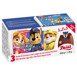 Paw Patrol Chokoladeæg med Overraskelse 60g 3-pak