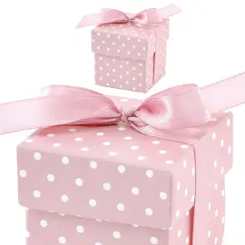 Baby Shower Gaveæsker Pink Polka Dot