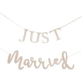 Just Married Guirlande Botanical Wedding