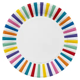Paptallerkener Stripes Color Pop