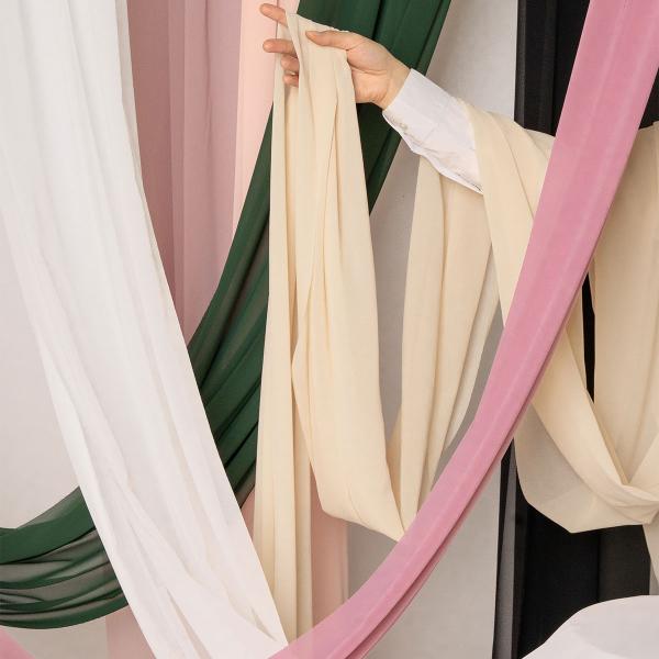 Chiffon Bordløber Lysrosa