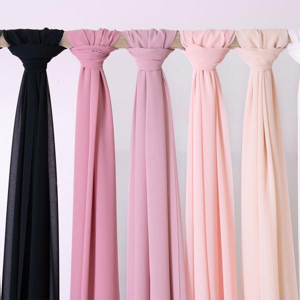 Chiffon Bordløber Lysrosa