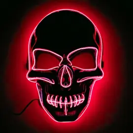 Dødningehoved LED Maske Rød