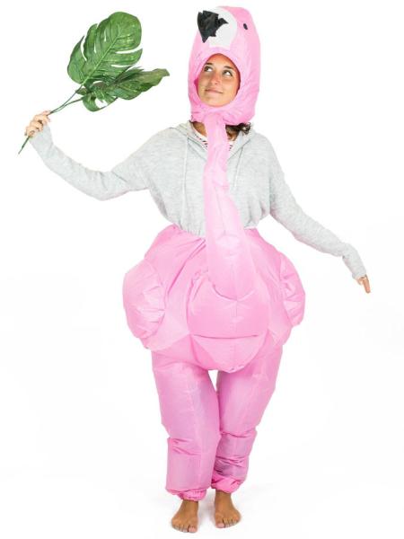 Oppustelig Flamingokostume
