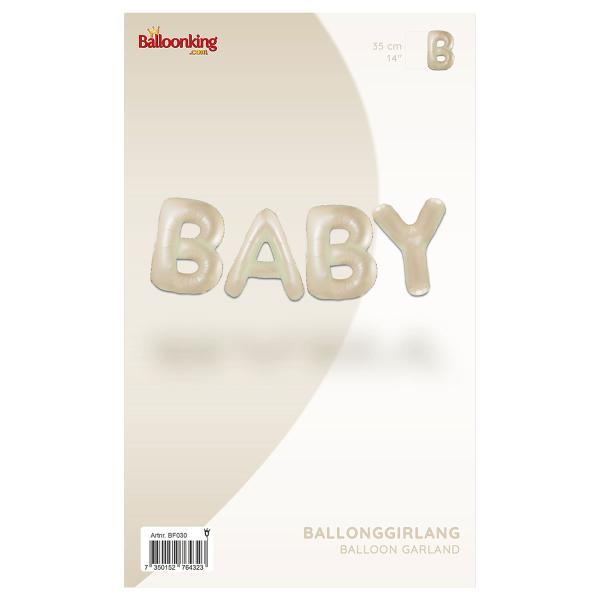 Ballonguirlande Baby Cremefarvet