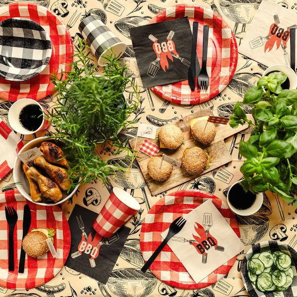 Ternede Papkrus Sort og Rød 6-pak