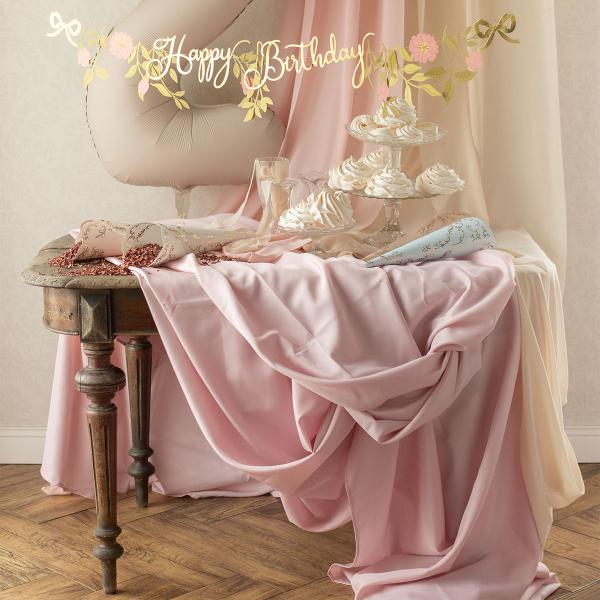 Chiffon Bordløber Lysrosa