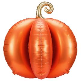 Stående Folieballon 3D Græskar Orange
