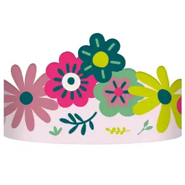 Papkrone Farverige Blomster 6-pak