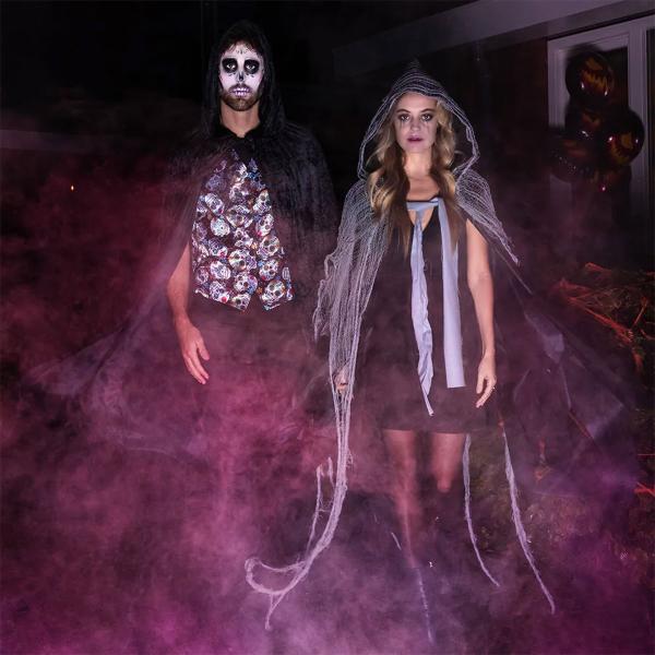 Cape Halloween Grå/Sort