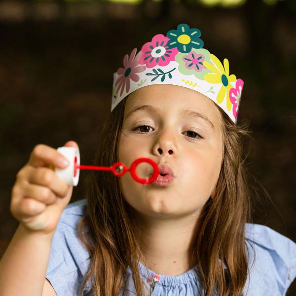 Papkrone Farverige Blomster 6-pak