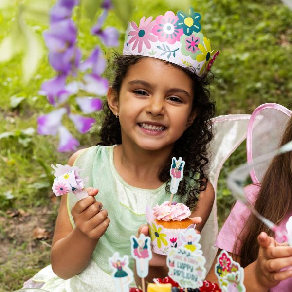 Papkrone Farverige Blomster 6-pak