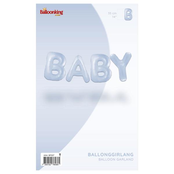 Ballonguirlande Baby Pastel Blå