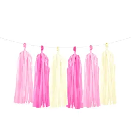 Guirlande med Kvaster Pink