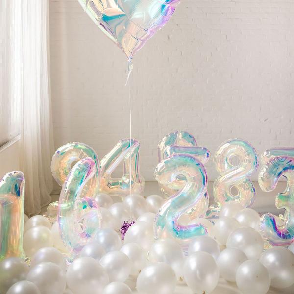 Talballon Skimrende Stående 72 cm