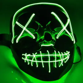 El Wire Purge LED Maske Grøn