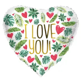 Folieballon Hjerte Love You Planter