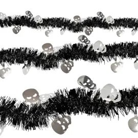 Dødningehoveder Glitterguirlande