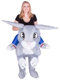 Oppustelig Ridende Kaninkostume