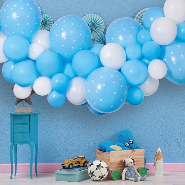 DIY Ballonguirlande Baby Blå