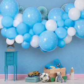 DIY Ballonguirlande Baby Blå