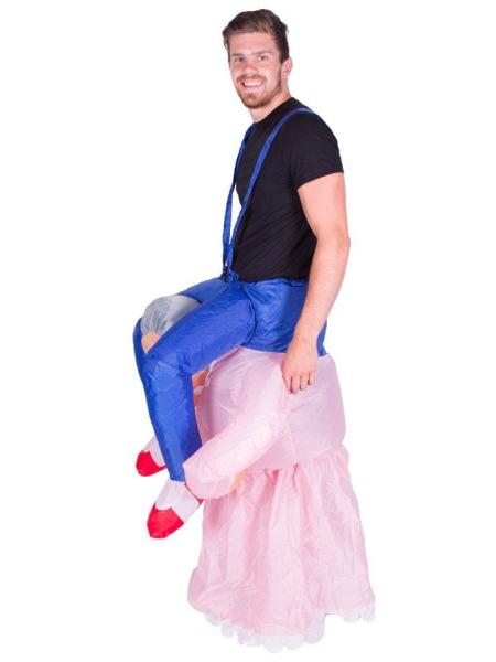 Oppustelig Gammel Dame Carry Me Kostume