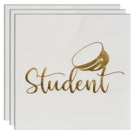 Studenterservietter Guld