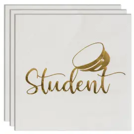 Studenterservietter Guld
