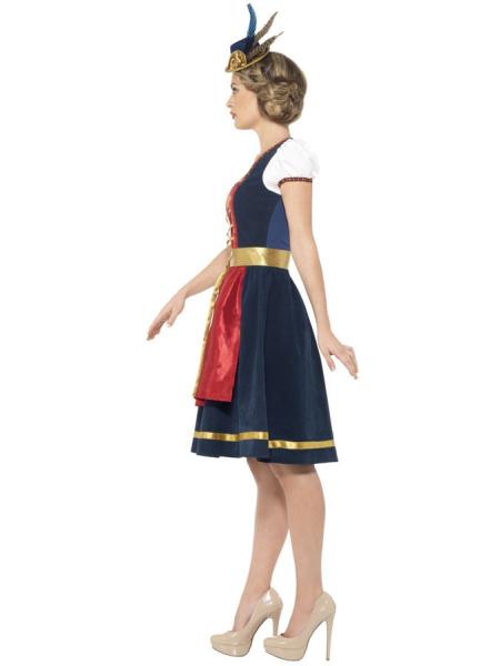 Oktoberfest Dirndl Kjole Mørkeblå Kostume