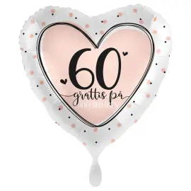 Grattis 60 år Ballon Lovely Birthday