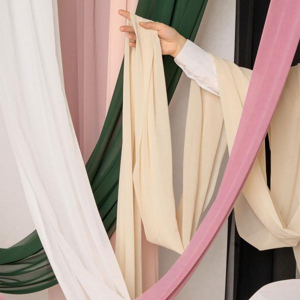 Chiffon Bordløber Flaskegrøn
