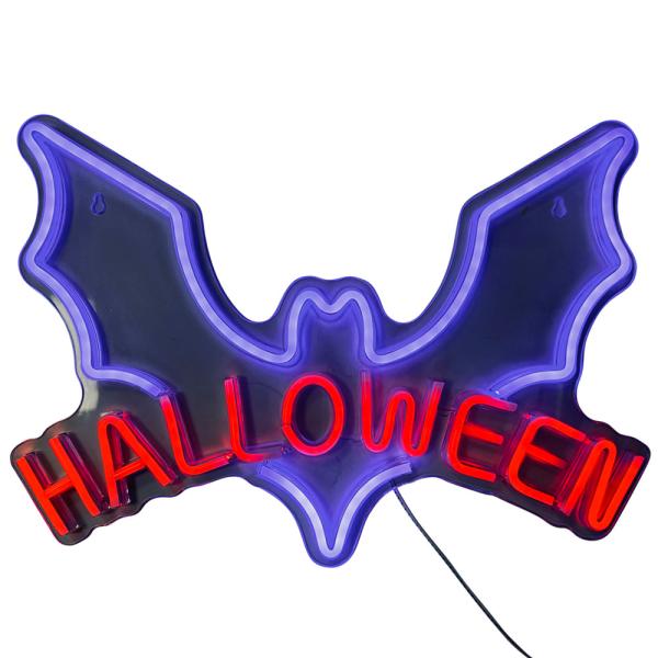 Flagermus LED Skilt Halloween