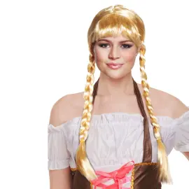 Blond Paryk med Lange Fletninger